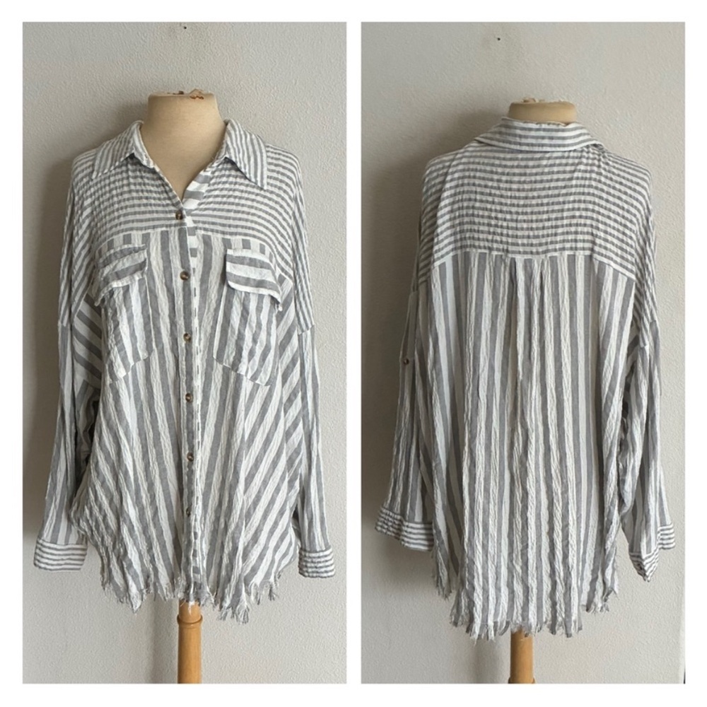 White Birch oversized button down